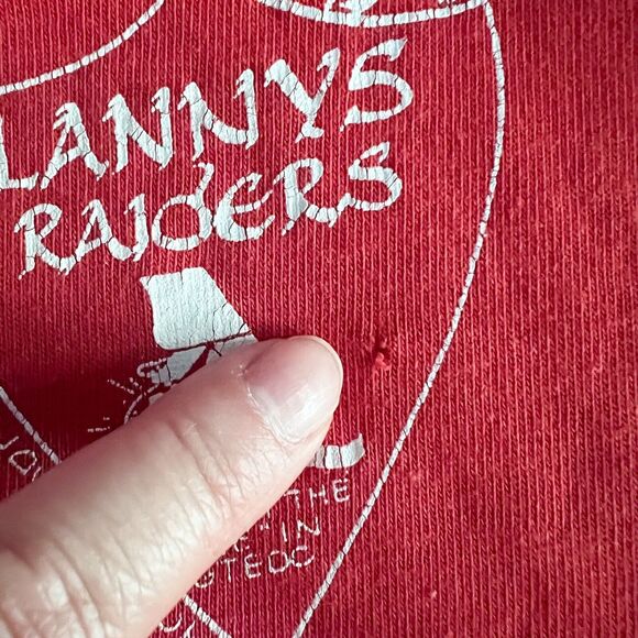 Vintage Hanes Polo Shirt Mens XL (L) 50/50 USA Red Single Stitch Academia Logo‎ - Picture 5 of 10